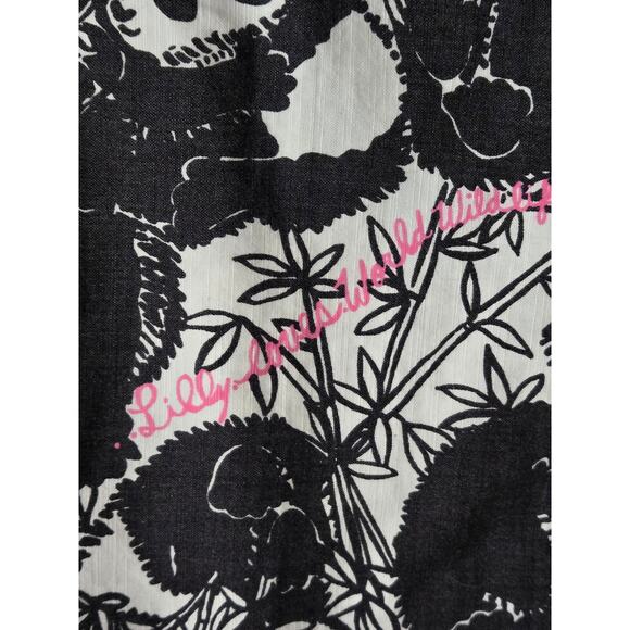 RARE Vintage Lilly Pulitzer Originals Pandamonium Panda WWF Resort Fit Pants, 6 - Picture 5 of 10